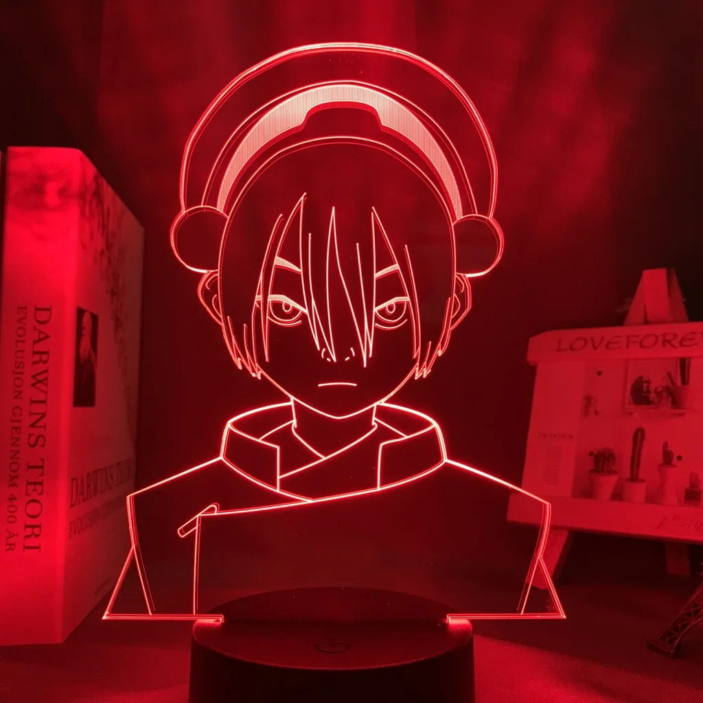 Anime Avatar The Last Airbender 3D LED Lamp Aang Zuko Iroh Toph Beifong Suki Figure Nightlight 10 - Avatar The Last Airbender Store