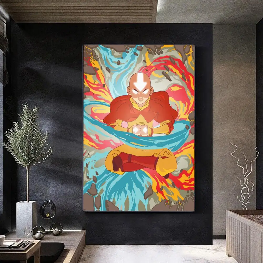 Avatar The Last Airbender Aang Fight Anime Good Quality Posters Vintage Room Home Bar Cafe Decor - Avatar The Last Airbender Store