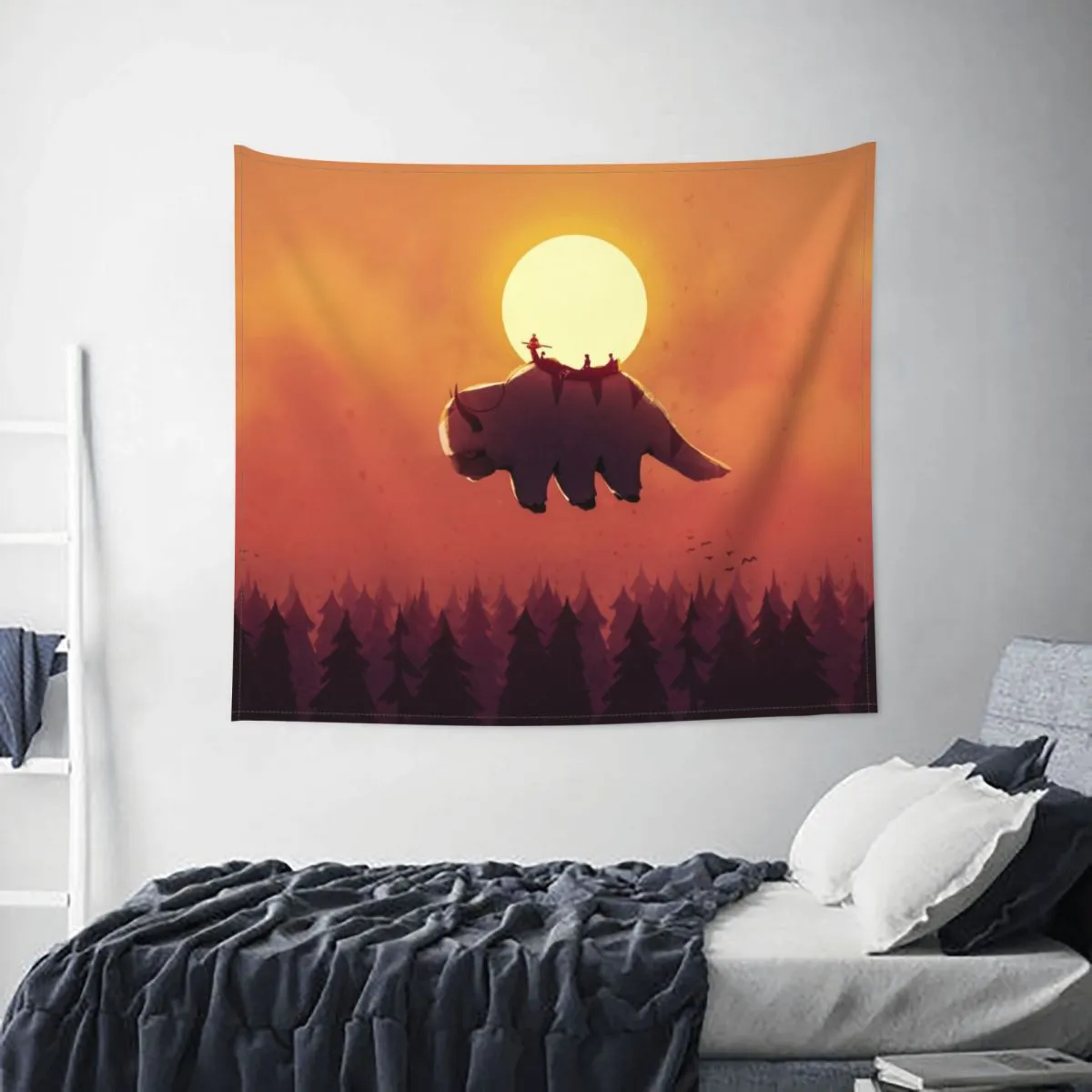 Avatar The Last Airbender Tapestry Hippie Wall Hanging Appa Decoration for Bedroom Table Cover Psychedelic Wall - Avatar The Last Airbender Store