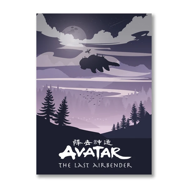 Appa Under The Moon Avatar The Last Airbender Wall Art - Avatar The ...
