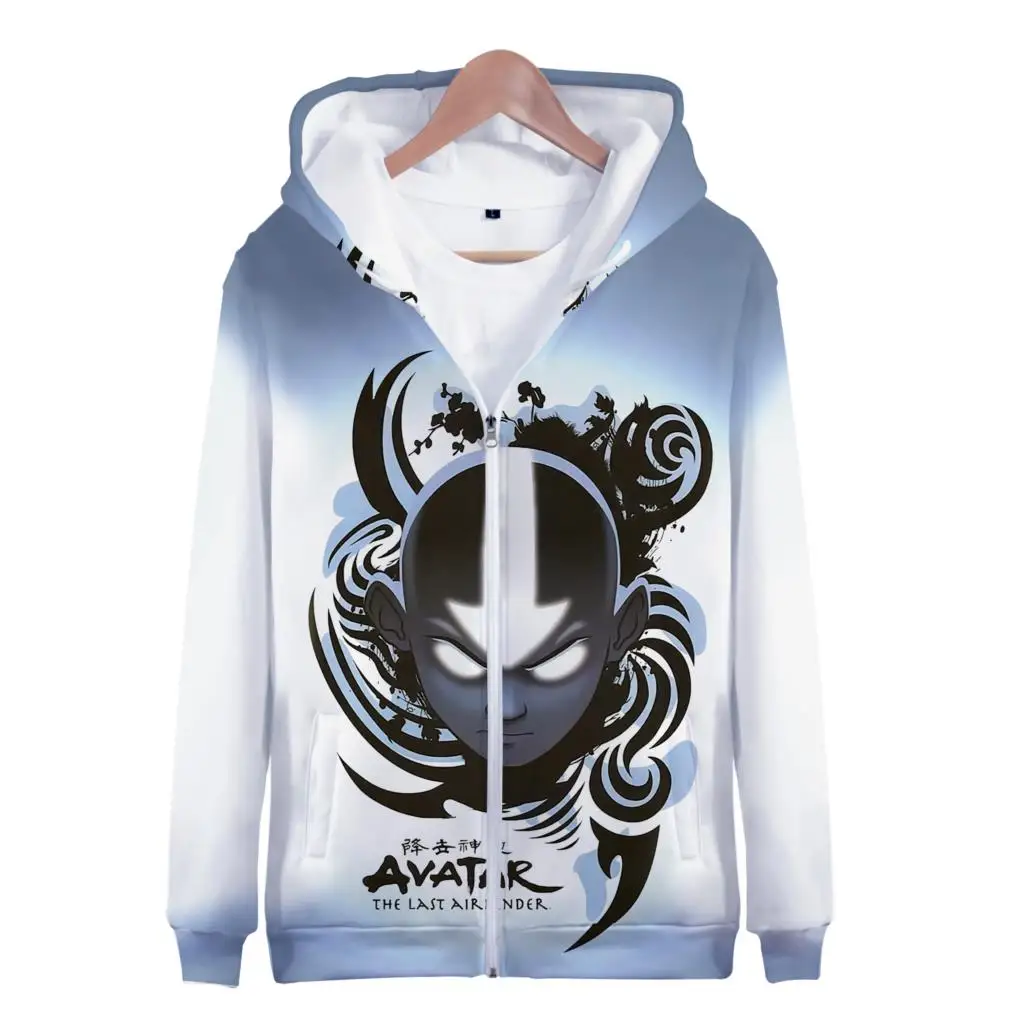 Hoodies Anime Avatar The Last Airbender 3D Print Zipper Sweatshirts Boy Girl Sweatshirts kids Fashion Long 3 - Avatar The Last Airbender Store