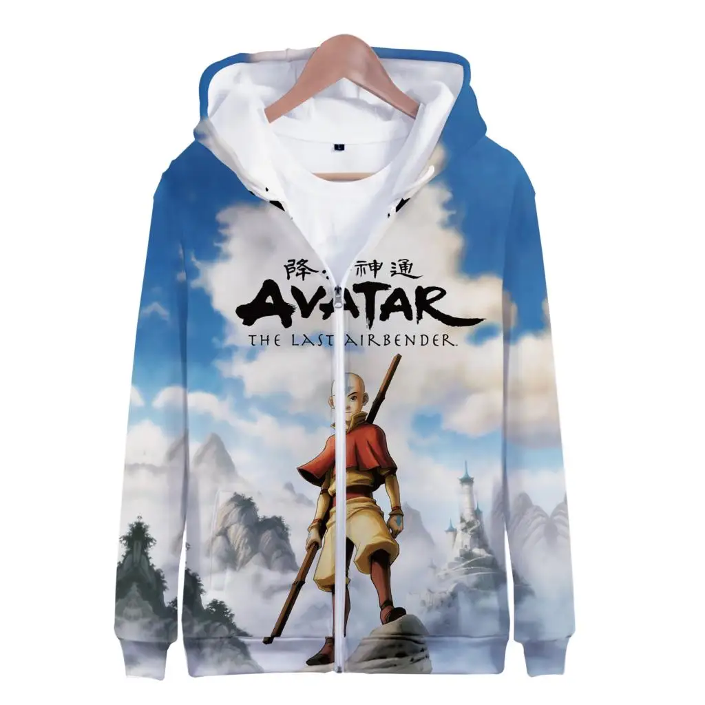 Hoodies Anime Avatar The Last Airbender 3D Print Zipper Sweatshirts Boy Girl Sweatshirts kids Fashion Long 4 - Avatar The Last Airbender Store
