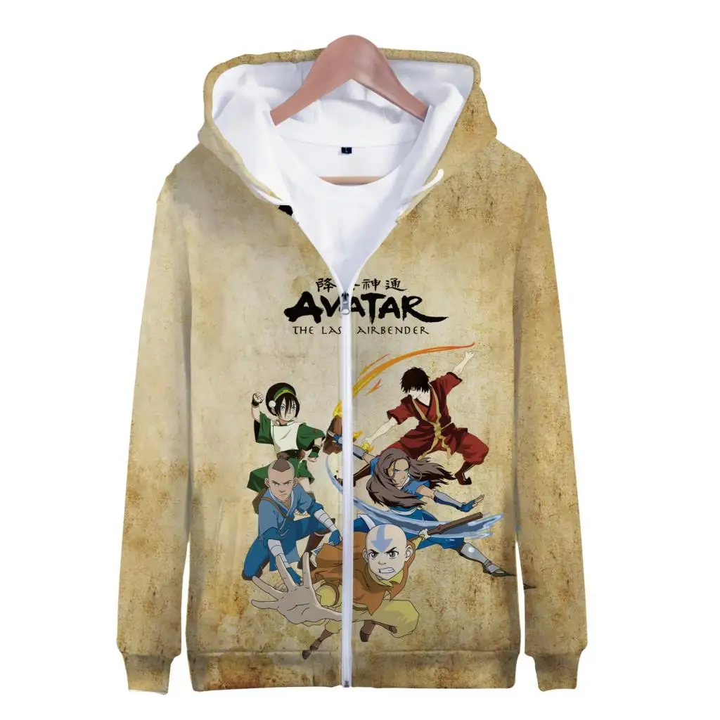Hoodies Anime Avatar The Last Airbender 3D Print Zipper Sweatshirts Boy Girl Sweatshirts kids Fashion Long 5 - Avatar The Last Airbender Store