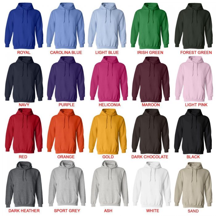 hoodie color chart 1 - Avatar The Last Airbender Store