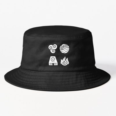 Avatar: The Last Airbender, Four Elements - White Bucket Hat Official Avatar The Last Airbender Merch