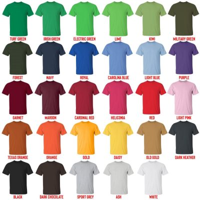 t shirt color chart 1 - Avatar The Last Airbender Store