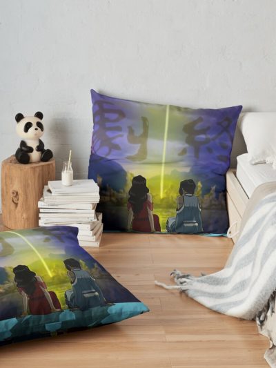 Korrasami With End Credits Throw Pillow Official Avatar The Last Airbender Merch