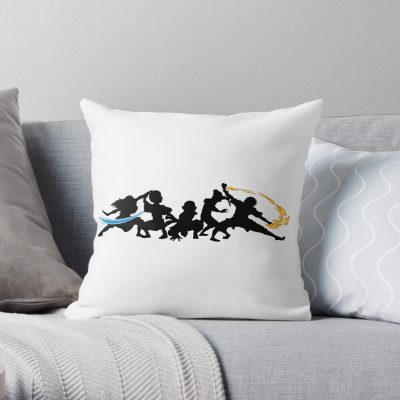 The Gaang Throw Pillow Official Avatar The Last Airbender Merch