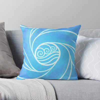 Water Blue Throw Pillow Official Avatar The Last Airbender Merch