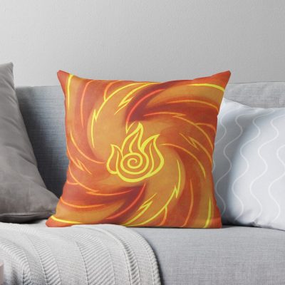 Fire Red Throw Pillow Official Avatar The Last Airbender Merch