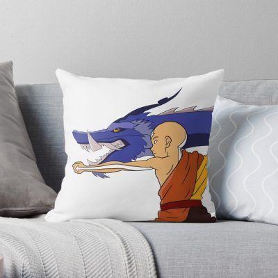 Aang Dragon Dance Throw Pillow Official Avatar The Last Airbender Merch
