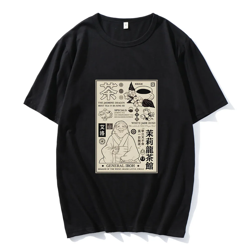 Avatar The Last Airbender Tshirts Anime Graphic Printing Tee shirt Round Neck Cotton Mens T shirt - Avatar The Last Airbender Store
